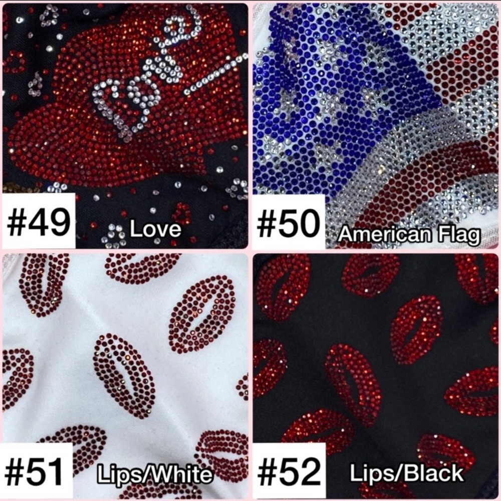 ✨#3 Black/Red ✨ Fashion Bling Crystal Mask - Picture 13 of 17
